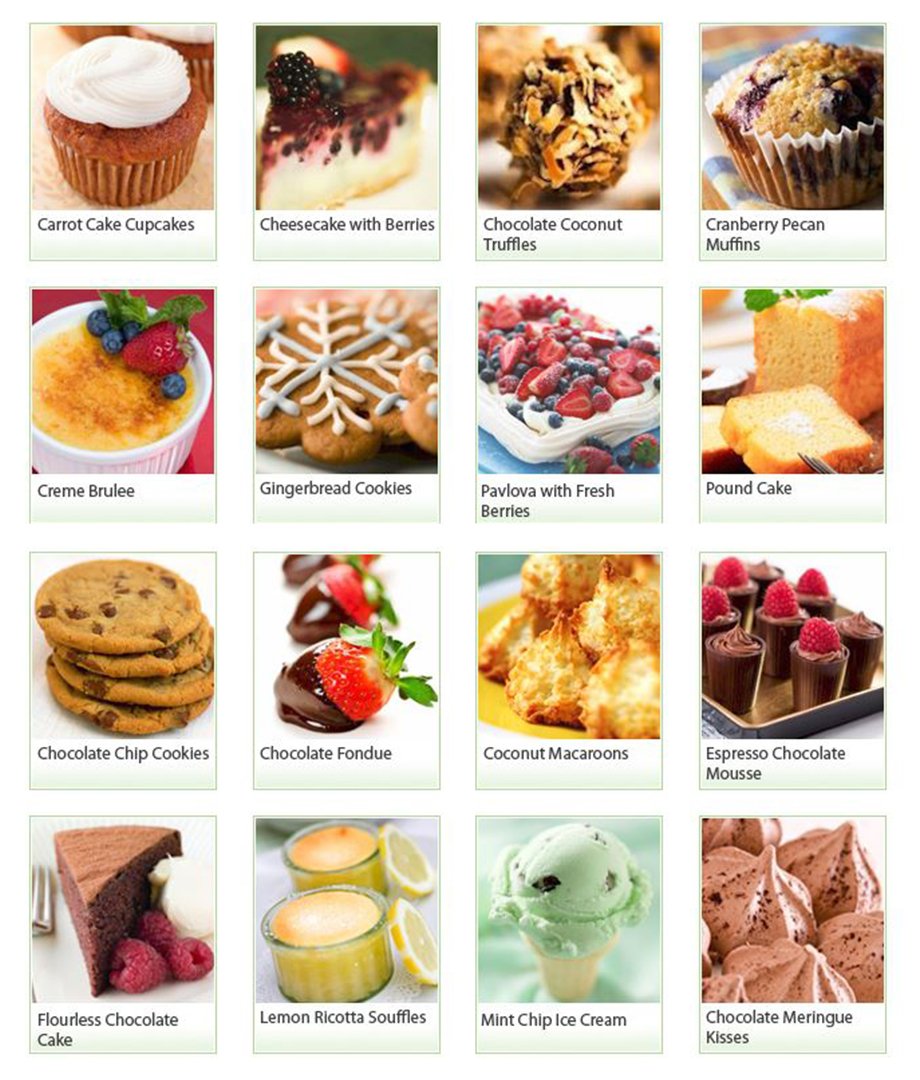 Guilt Free Desserts foods