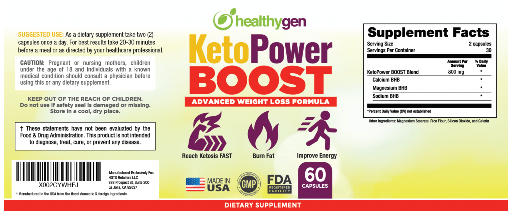 keto power boost dosage